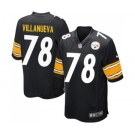 Nike Pittsburgh Steelers #78 Alejandro Villanueva Game Black Team Color NFL Jersey