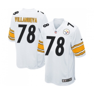 Nike Pittsburgh Steelers #78 Alejandro Villanueva Game White NFL Jersey