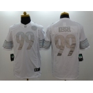 Nike Pittsburgh Steelers #99 Brett Keisel Platinum White Jerseys[Game]