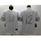 Nike pittsburgh steelers #12 terry bradshaw Platinum White Jerseys[Game]