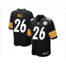 nike nfl jerseys pittsburgh steelers #26 bell black[game][bell]