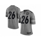 nike nfl jerseys pittsburgh steelers #26 bell gray[game]