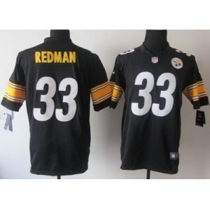 nike nfl jerseys pittsburgh steelers #33 redman black[game]