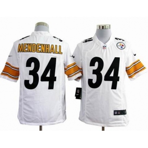 nike nfl jerseys pittsburgh steelers #34 mendenhall white[game]