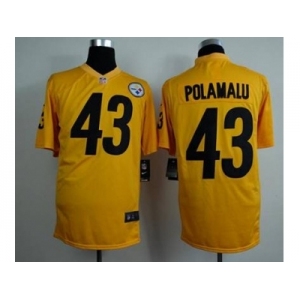 nike nfl jerseys pittsburgh steelers #43 troy polamalu yellow[game]