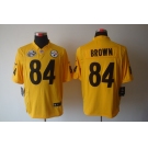 nike nfl jerseys pittsburgh steelers #84 brown yellow(game 80 anniversary)