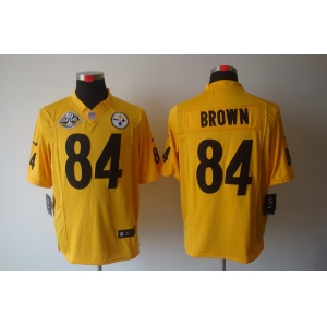 nike nfl jerseys pittsburgh steelers #84 brown yellow(game 80 anniversary)