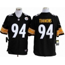 nike nfl jerseys pittsburgh steelers #94 timmons black[game]