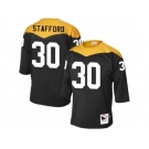 Men Mitchell and Ness Pittsburgh Steelers #30 Daimion Stafford Elite Black 1967 Home Throwback NFL Jersey