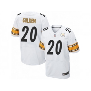 Men Nike Pittsburgh Steelers #20 Robert Golden Elite White NFL Jersey