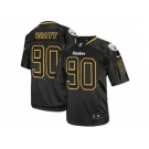 Men Nike Pittsburgh Steelers #90 T. J. Watt Elite Lights Out Black NFL Jersey