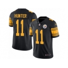 Men's Nike Pittsburgh Steelers #11 Justin Hunter Elite Black Rush NFL Jersey