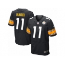 Men's Nike Pittsburgh Steelers #11 Justin Hunter Elite Black Team Color NFL Jersey