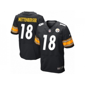 Men's Nike Pittsburgh Steelers #18 Zach Mettenberger Elite Black Team Color NFL Jersey