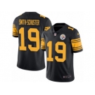 Men's Nike Pittsburgh Steelers #19 JuJu Smith-Schuster  Black Rush NFL Jersey