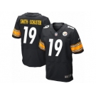 Men's Nike Pittsburgh Steelers #19 JuJu Smith-Schuster Elite Black Team Color NFL Jersey