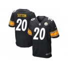 Men's Nike Pittsburgh Steelers #20 Cameron Sutton Elite Black Team Color NFL Jersey