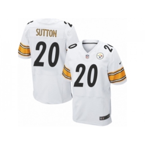 Men's Nike Pittsburgh Steelers #20 Cameron Sutton Elite White NFL Jersey