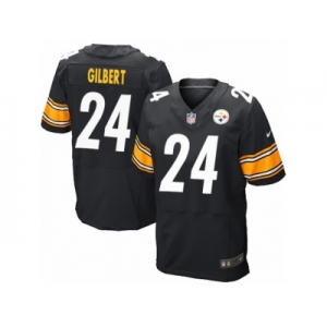 Men's Nike Pittsburgh Steelers #24 Justin Gilbert Elite Black Team Color NFL Jersey