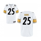 Men's Nike Pittsburgh Steelers #25 Artie Burns Elite White NFL Jersey