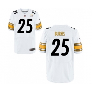 Men's Nike Pittsburgh Steelers #25 Artie Burns Elite White NFL Jersey
