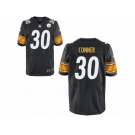 Men's Nike Pittsburgh Steelers #30 James Conner Elite Black Team Color NFL Jersey