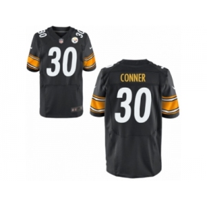 Men's Nike Pittsburgh Steelers #30 James Conner Elite Black Team Color NFL Jersey