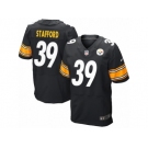 Men's Nike Pittsburgh Steelers #39 Daimion Stafford Elite Black Team Color NFL Jersey