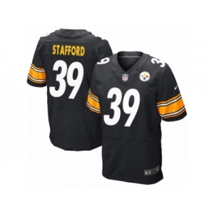 Men's Nike Pittsburgh Steelers #39 Daimion Stafford Elite Black Team Color NFL Jersey