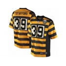 Men's Nike Pittsburgh Steelers #39 Daimion Stafford Elite Yellow Black Alternate 80TH Anniversary Throwback NFL Jersey