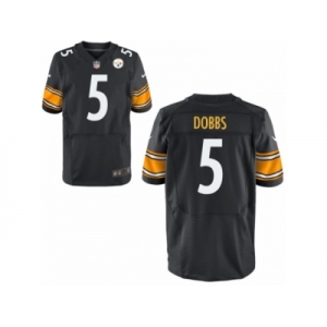 Men's Nike Pittsburgh Steelers #5 Joshua Dobbs Black Elite Jerseys