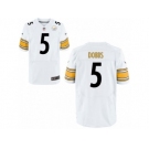 Men's Nike Pittsburgh Steelers #5 Joshua Dobbs White Elite Jerseys