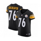 Men's Nike Pittsburgh Steelers #76 Chukwuma Okorafor Black Team Color Vapor Untouchable Elite Player NFL Jersey