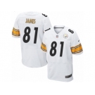 Men's Nike Pittsburgh Steelers #81 Jesse James Elite White NFL Jersey