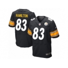 Men's Nike Pittsburgh Steelers #83 Cobi Hamilton Elite Black Team Color NFL Jersey