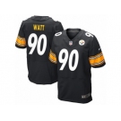 Men's Nike Pittsburgh Steelers #90 T. J. Watt Elite Black Team Color NFL Jersey