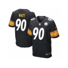 Men's Nike Pittsburgh Steelers #90 T.J. Watt Elite Black Team Color NFL Jersey