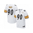 Men's Nike Pittsburgh Steelers #90 T.J. Watt Elite White NFL Jersey