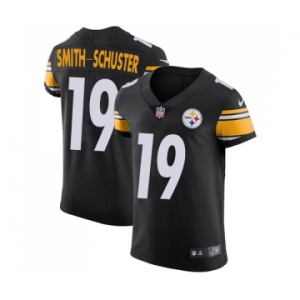 Men's Pittsburgh Steelers #19 JuJu Smith-Schuster Black Team Color Vapor Untouchable Elite Player Football Jersey