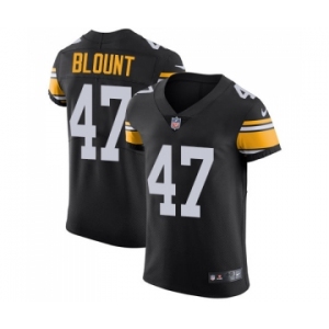 Men's Pittsburgh Steelers #47 Mel Blount Black Alternate Vapor Untouchable Elite Player Football Jersey
