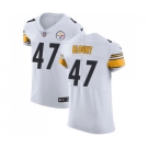 Men's Pittsburgh Steelers #47 Mel Blount White Vapor Untouchable Elite Player Football Jersey