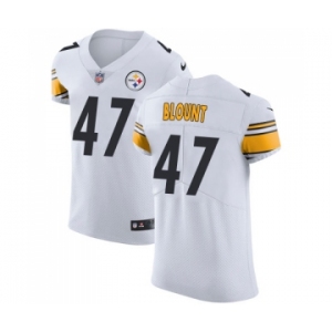 Men's Pittsburgh Steelers #47 Mel Blount White Vapor Untouchable Elite Player Football Jersey