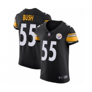 Men's Pittsburgh Steelers #55 Devin Bush Black Team Color Vapor Untouchable Elite Player Football Jersey