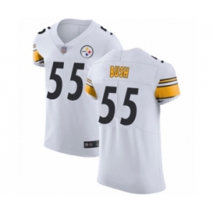 Men's Pittsburgh Steelers #55 Devin Bush White Vapor Untouchable Elite Player Football Jersey
