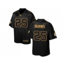 Nike Pittsburgh Steelers #25 Artie Burns Black Men's Stitched NFL Elite Pro Line Gold Collection Jersey