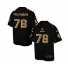 Nike Pittsburgh Steelers #78 Alejandro Villanueva Elite Black Pro Line Gold Collection NFL Jersey