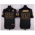 Nike Pittsburgh Steelers #95 Jarvis Jones Black Pro Line Gold Collection Jersey[Elite]