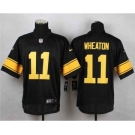 nike nfl jerseys pittsburgh steelers #11 wheaton black[Elite][number golden]