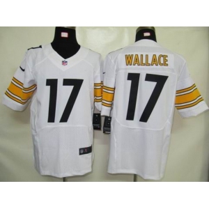 nike nfl jerseys pittsburgh steelers #17 wallace white[elite]