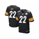 nike nfl jerseys pittsburgh steelers #22 william gay black(Elite)